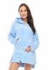 MijaCulture - super soft and cozy maternity and nursing sweatshirt with hood BEAR M022 blue